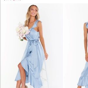 bridesmaid dress show me your mumu blue steel